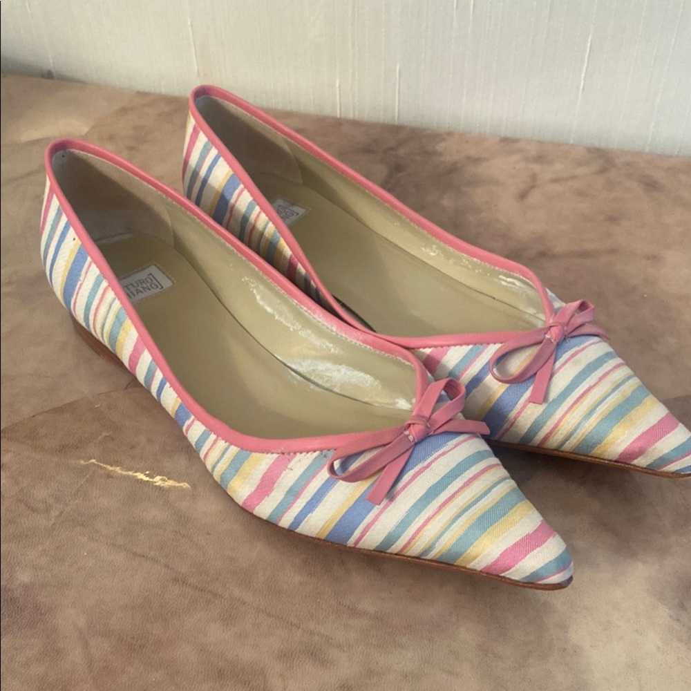 Arturo Chiang Pink Flats Stylish Loafers